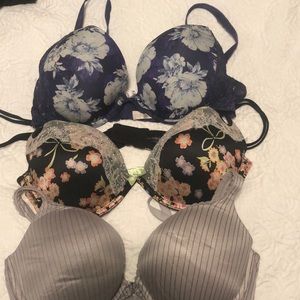 Lot of 3 Victoria’s Secret 36D push up